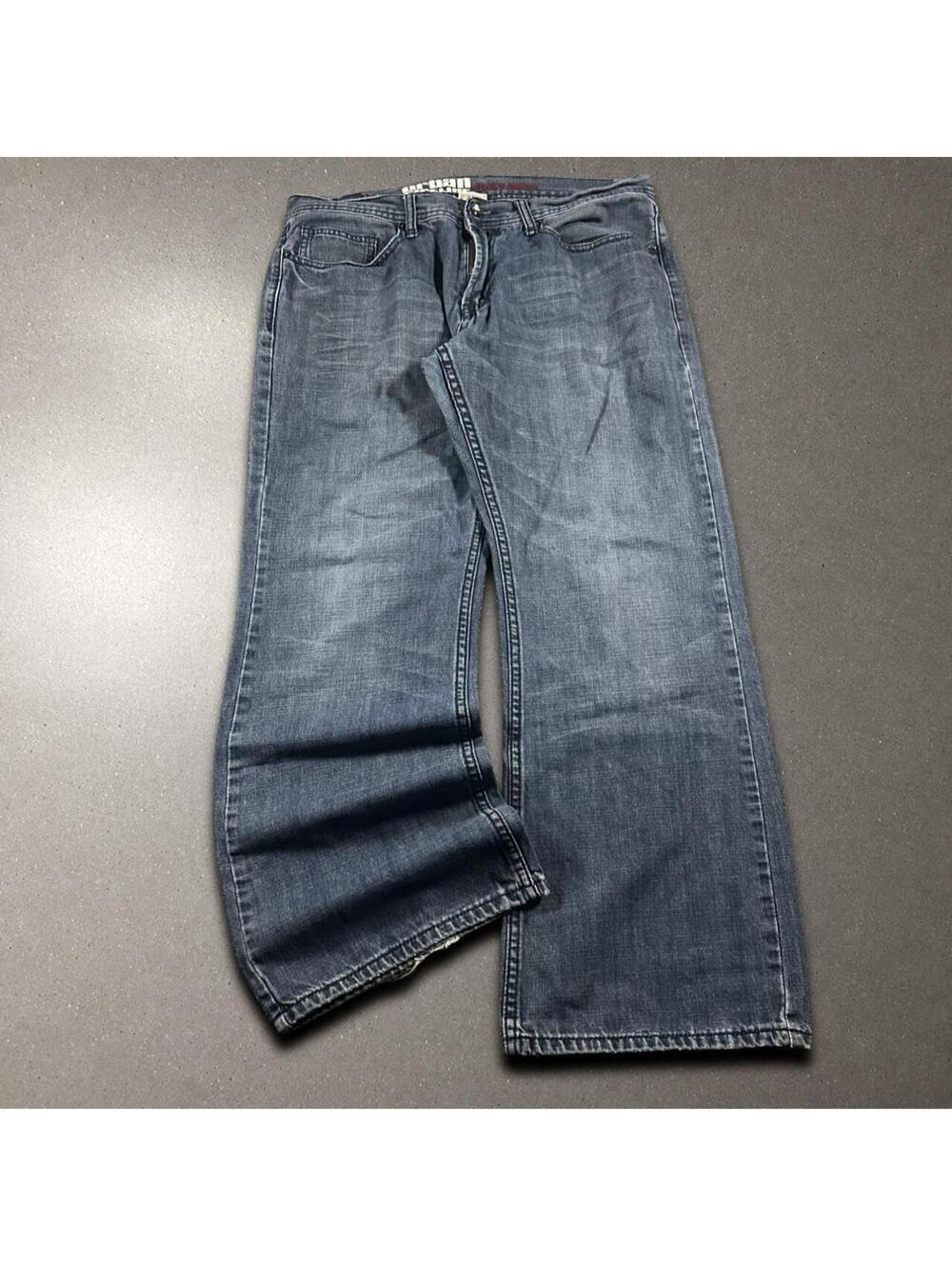 Y2K Skater Grunge Urban Pipeline Relaxed Baggy Bootcut Jeans - Fits 34x28!